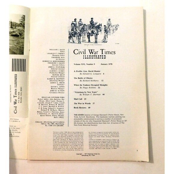 Civil War Times Illustrated Magazine January 1978 Historical Articles Art - Picture 3 of 4